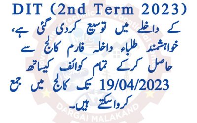 Admissions Still Open for Session Spring 2023